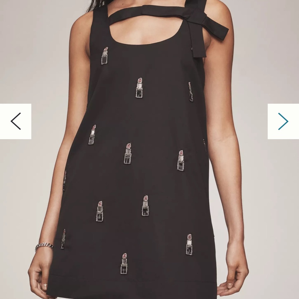 ANTHROPOLOGIE MAEVE SleevelessBow Shift Mini Dress - Lipstick Medium